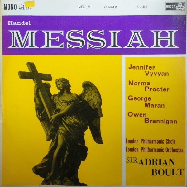 Georg Friedrich Händel, Sir Adrian Boult, The London Philharmonic Choir, The London Philharmonic Orchestra - Messiah - Record 2