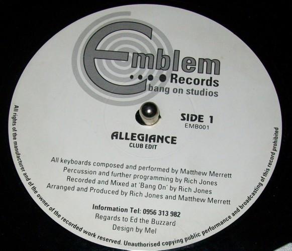 Rich Jones, Matthew Merrett - Allegiance / House Movement No1