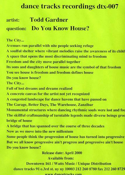 Todd Gardner, Anthony Goode, Nadine G. - Do You Know House?