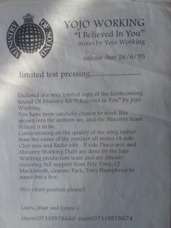 Yojo Working - I Believed In You